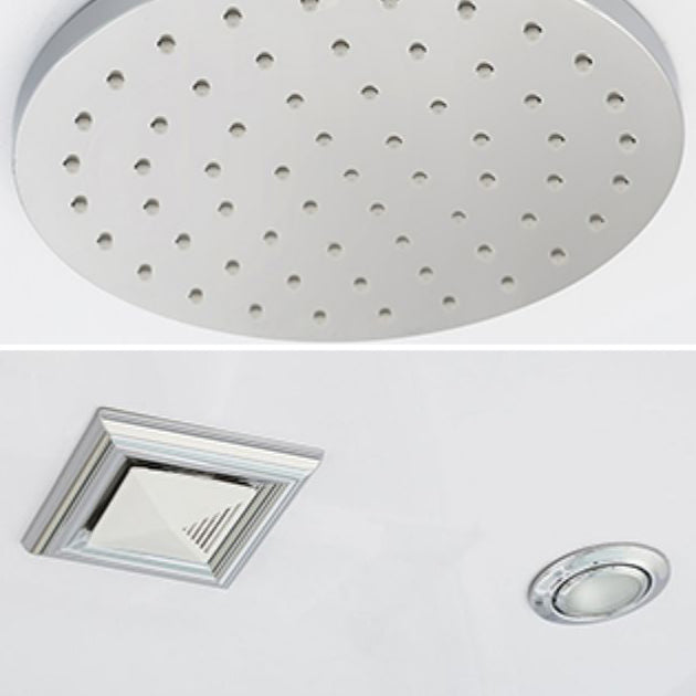 White Shower Stall Framed Single Sliding Rectangle Shower Kit Clearhalo 'Bathroom Remodel & Bathroom Fixtures' 'Home Improvement' 'home_improvement' 'home_improvement_shower_stalls_enclosures' 'Shower Stalls & Enclosures' 'shower_stalls_enclosures' 'Showers & Bathtubs' 7237442