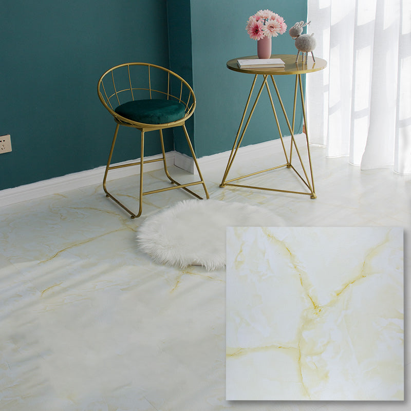 Modern Indoor Vinyl Flooring Marble Print Peel and Stick Vinyl Flooring Gloss White Clearhalo 'Flooring 'Home Improvement' 'home_improvement' 'home_improvement_vinyl_flooring' 'Vinyl Flooring' 'vinyl_flooring' Walls and Ceiling' 7237658
