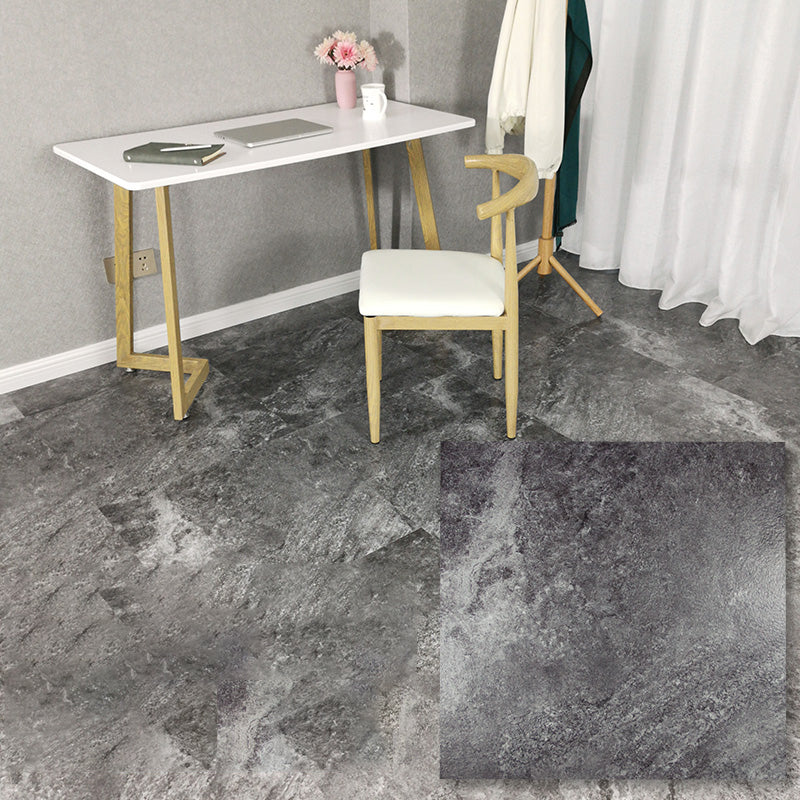Modern Indoor Vinyl Flooring Marble Print Peel and Stick Vinyl Flooring Dark Gray Clearhalo 'Flooring 'Home Improvement' 'home_improvement' 'home_improvement_vinyl_flooring' 'Vinyl Flooring' 'vinyl_flooring' Walls and Ceiling' 7237659