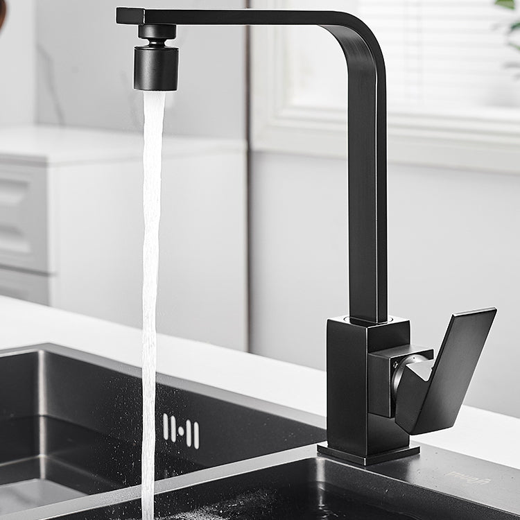 Modern Spring Spout Water Filler One Handle High Arch Meta Kitchen Faucet Black Dual Mode Clearhalo 'Home Improvement' 'home_improvement' 'home_improvement_kitchen_faucets' 'Kitchen Faucets' 'Kitchen Remodel & Kitchen Fixtures' 'Kitchen Sinks & Faucet Components' 'kitchen_faucets' 7238187