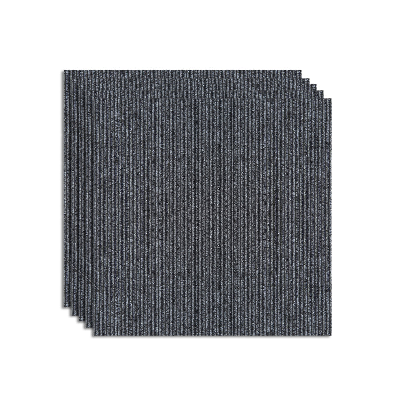Office Room Carpet Tiles Solid Color Level Loop Square Carpet Tiles Black Clearhalo 'Carpet Tiles & Carpet Squares' 'carpet_tiles_carpet_squares' 'Flooring 'Home Improvement' 'home_improvement' 'home_improvement_carpet_tiles_carpet_squares' Walls and Ceiling' 7238211