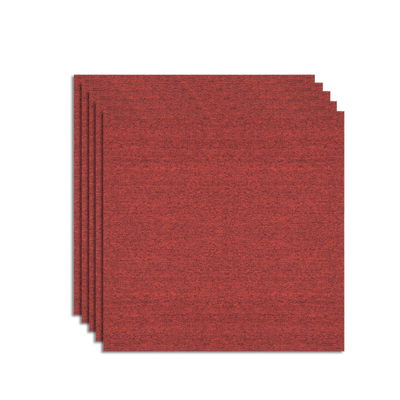 Office Room Carpet Tiles Solid Color Level Loop Square Carpet Tiles Brick Red Clearhalo 'Carpet Tiles & Carpet Squares' 'carpet_tiles_carpet_squares' 'Flooring 'Home Improvement' 'home_improvement' 'home_improvement_carpet_tiles_carpet_squares' Walls and Ceiling' 7238216