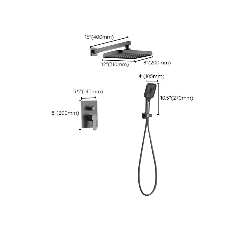 Modern Shower Head Combo Brass Temperature Control Wall Mounted Shower Combo Clearhalo 'Bathroom Remodel & Bathroom Fixtures' 'Home Improvement' 'home_improvement' 'home_improvement_shower_faucets' 'Shower Faucets & Systems' 'shower_faucets' 'Showers & Bathtubs Plumbing' 'Showers & Bathtubs' 7238325