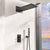 Modern Shower Head Combo Brass Wall Mounted Temperature Control Shower Set Black Digital Display Not Included Clearhalo 'Bathroom Remodel & Bathroom Fixtures' 'Home Improvement' 'home_improvement' 'home_improvement_shower_faucets' 'Shower Faucets & Systems' 'shower_faucets' 'Showers & Bathtubs Plumbing' 'Showers & Bathtubs' 7238433