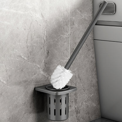 Modern Grey Bath Hardware Set Bath Shelf Towel Bar Bathroom Accessory Kit Toilet Brush Clearhalo 'Bathroom Hardware Sets' 'Bathroom Hardware' 'Bathroom Remodel & Bathroom Fixtures' 'bathroom_hardware_sets' 'Home Improvement' 'home_improvement' 'home_improvement_bathroom_hardware_sets' 7238471