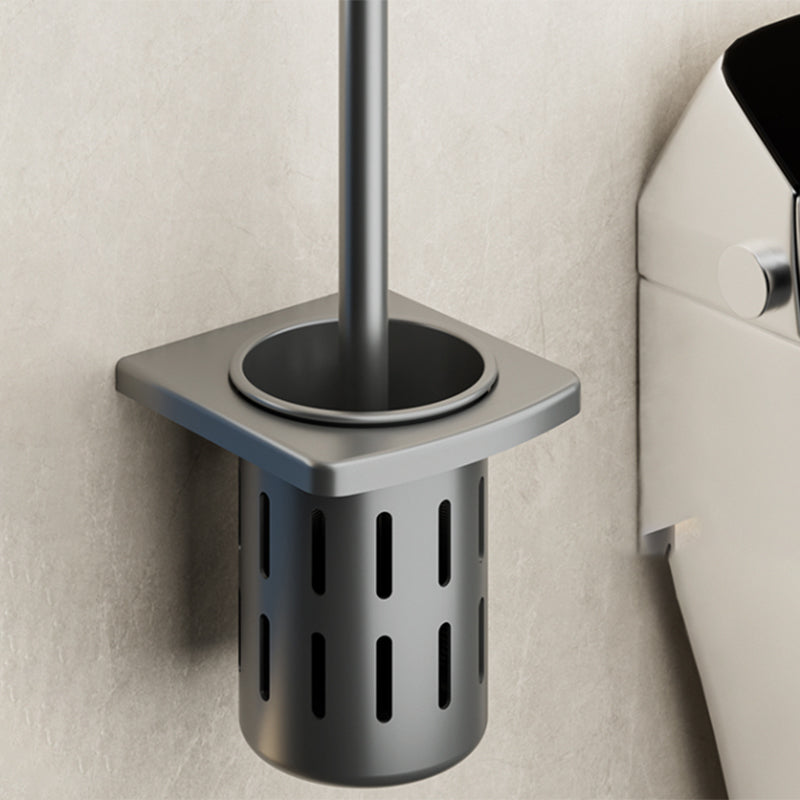 Modern Grey Bath Hardware Set Bath Shelf Towel Bar Bathroom Accessory Kit Clearhalo 'Bathroom Hardware Sets' 'Bathroom Hardware' 'Bathroom Remodel & Bathroom Fixtures' 'bathroom_hardware_sets' 'Home Improvement' 'home_improvement' 'home_improvement_bathroom_hardware_sets' 7238480