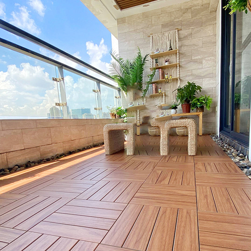 Engineered Flooring Planks Water Resistant Click-Locking for Patio Garden Clearhalo 'Flooring 'Hardwood Flooring' 'hardwood_flooring' 'Home Improvement' 'home_improvement' 'home_improvement_hardwood_flooring' Walls and Ceiling' 7239353