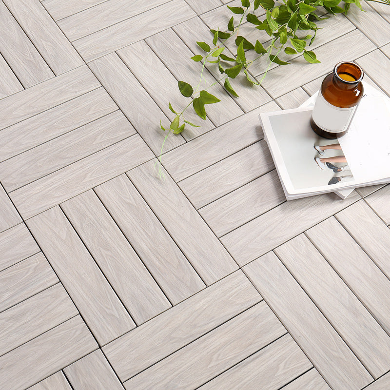 Engineered Flooring Planks Water Resistant Click-Locking for Patio Garden 12" x 12" Maple Clearhalo 'Flooring 'Hardwood Flooring' 'hardwood_flooring' 'Home Improvement' 'home_improvement' 'home_improvement_hardwood_flooring' Walls and Ceiling' 7239371