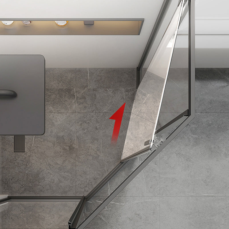 Single Sliding Shower Bath Door Tempered Glass Clear Shower Door Clearhalo 'Bathroom Remodel & Bathroom Fixtures' 'Home Improvement' 'home_improvement' 'home_improvement_shower_tub_doors' 'Shower and Tub Doors' 'shower_tub_doors' 'Showers & Bathtubs' 7239412