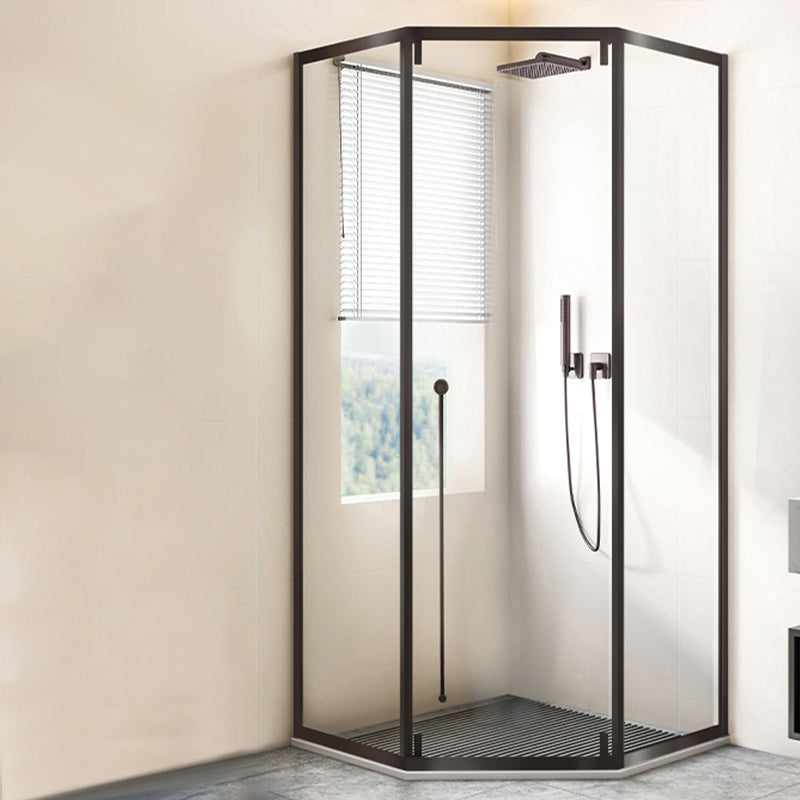 Single Sliding Shower Bath Door Tempered Glass Clear Shower Door Lever Handles Right Clearhalo 'Bathroom Remodel & Bathroom Fixtures' 'Home Improvement' 'home_improvement' 'home_improvement_shower_tub_doors' 'Shower and Tub Doors' 'shower_tub_doors' 'Showers & Bathtubs' 7239415