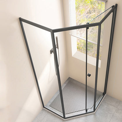 Single Sliding Shower Bath Door Tempered Glass Clear Shower Door Knob Handles Right Clearhalo 'Bathroom Remodel & Bathroom Fixtures' 'Home Improvement' 'home_improvement' 'home_improvement_shower_tub_doors' 'Shower and Tub Doors' 'shower_tub_doors' 'Showers & Bathtubs' 7239416