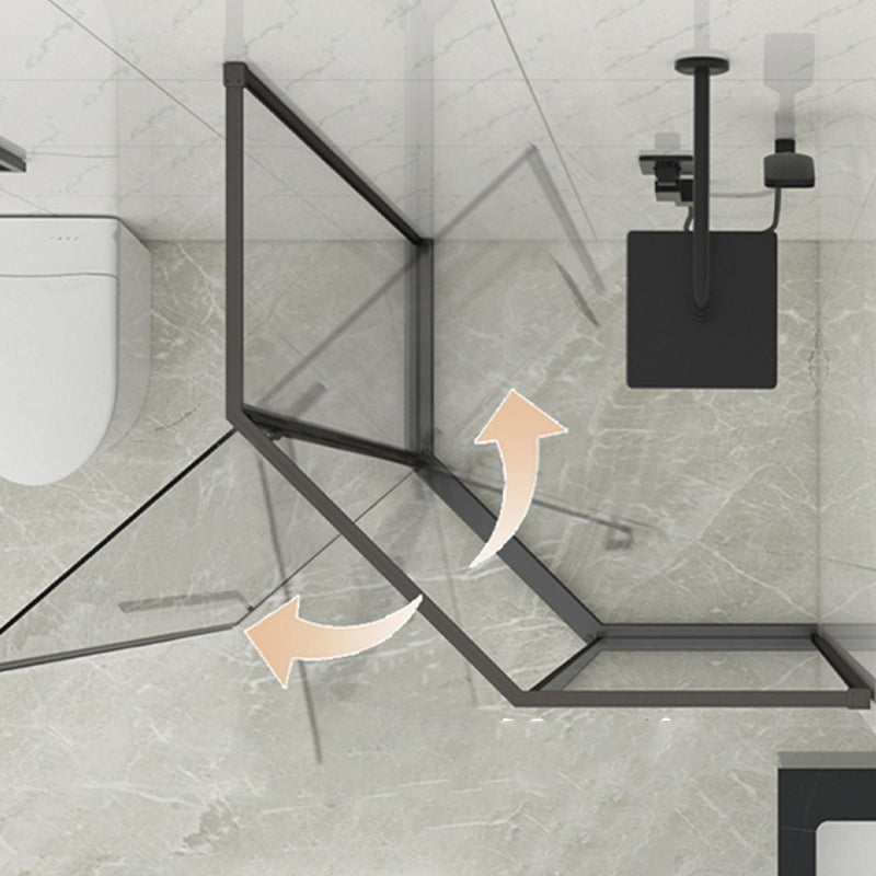 Tempered Framed Shower Bath Door Clear Scratch Resistant Shower Doors Clearhalo 'Bathroom Remodel & Bathroom Fixtures' 'Home Improvement' 'home_improvement' 'home_improvement_shower_tub_doors' 'Shower and Tub Doors' 'shower_tub_doors' 'Showers & Bathtubs' 7239436