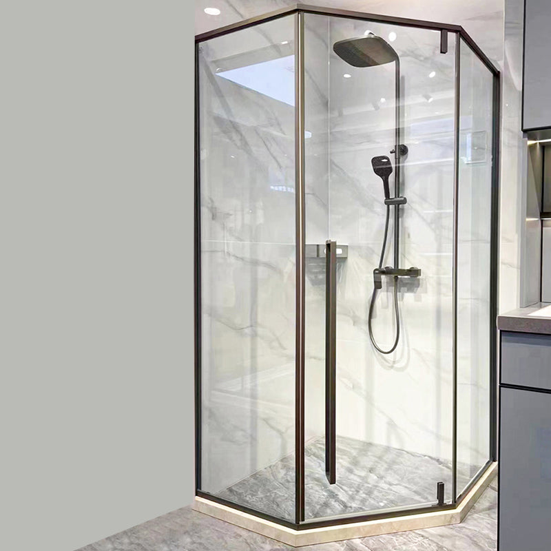 Tempered Framed Shower Bath Door Clear Scratch Resistant Shower Doors Grey Right Clearhalo 'Bathroom Remodel & Bathroom Fixtures' 'Home Improvement' 'home_improvement' 'home_improvement_shower_tub_doors' 'Shower and Tub Doors' 'shower_tub_doors' 'Showers & Bathtubs' 7239443