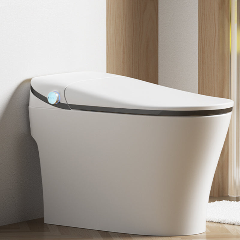 Modern Floor Mount Toilet Heated Seat Included Urine Toilet for Bathroom Black/ White Clearhalo 'Bathroom Remodel & Bathroom Fixtures' 'Home Improvement' 'home_improvement' 'home_improvement_toilets' 'Toilets & Bidets' 'Toilets' 7239675