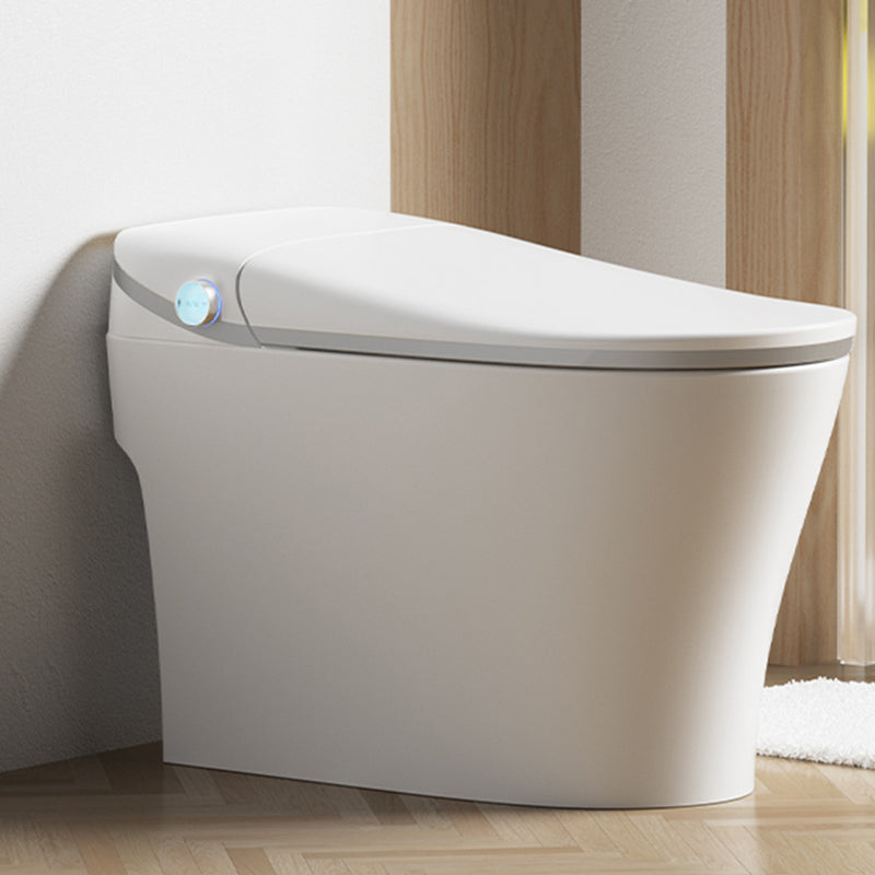 Modern Floor Mount Toilet Heated Seat Included Urine Toilet for Bathroom White/Silver Clearhalo 'Bathroom Remodel & Bathroom Fixtures' 'Home Improvement' 'home_improvement' 'home_improvement_toilets' 'Toilets & Bidets' 'Toilets' 7239678