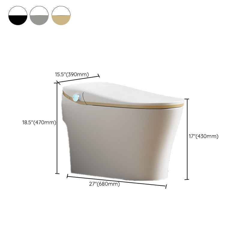 Modern Floor Mount Toilet Heated Seat Included Urine Toilet for Bathroom Clearhalo 'Bathroom Remodel & Bathroom Fixtures' 'Home Improvement' 'home_improvement' 'home_improvement_toilets' 'Toilets & Bidets' 'Toilets' 7239686