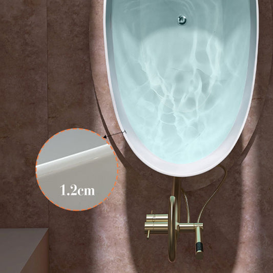 Antique Finish Soaking Bathtub Oval Modern Stand Alone Bath Tub Clearhalo 'Bathroom Remodel & Bathroom Fixtures' 'Bathtubs' 'Home Improvement' 'home_improvement' 'home_improvement_bathtubs' 'Showers & Bathtubs' 7239718