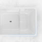 White Freestanding Bathtub Acrylic Soaking Rectangular Modern Bath Clearhalo 'Bathroom Remodel & Bathroom Fixtures' 'Bathtubs' 'Home Improvement' 'home_improvement' 'home_improvement_bathtubs' 'Showers & Bathtubs' 7239774