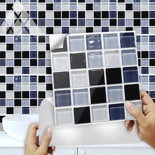 Square Peel and Stick Tiles Grid Mosaic Tile Indoor Wallpaper Clearhalo 'Flooring 'Home Improvement' 'home_improvement' 'home_improvement_peel_stick_blacksplash' 'Peel & Stick Backsplash Tile' 'peel_stick_blacksplash' 'Walls & Ceilings' Walls and Ceiling' 7239950
