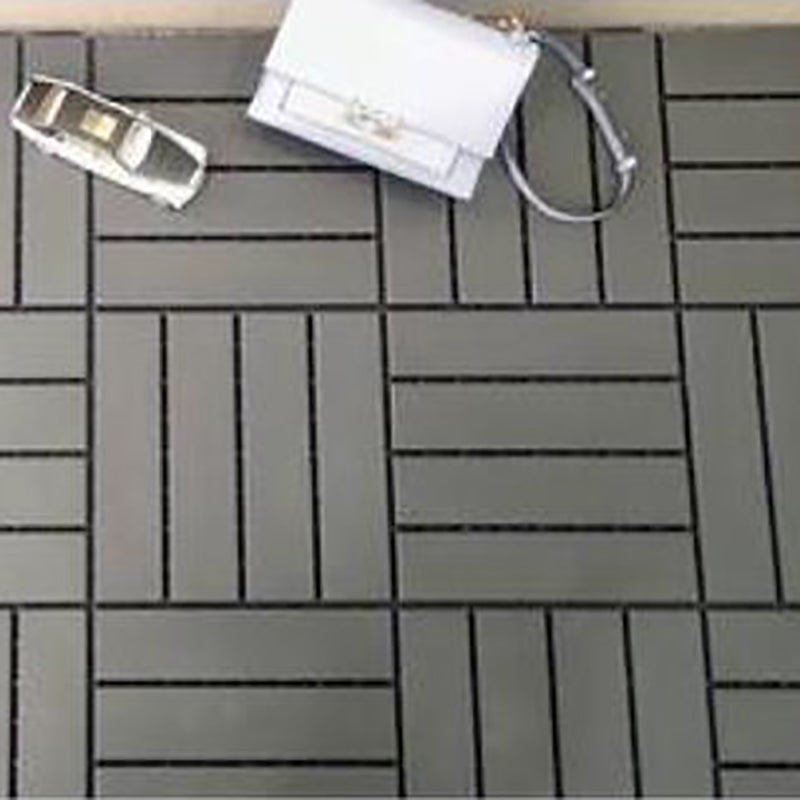Outdoor Laminate Floor Square Wooden Composite Scratch Resistant Laminate Floor Dark Gray Clearhalo 'Flooring 'Home Improvement' 'home_improvement' 'home_improvement_laminate_flooring' 'Laminate Flooring' 'laminate_flooring' Walls and Ceiling' 7240129