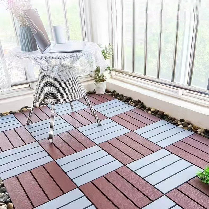 Outdoor Laminate Floor Square Wooden Composite Scratch Resistant Laminate Floor Clearhalo 'Flooring 'Home Improvement' 'home_improvement' 'home_improvement_laminate_flooring' 'Laminate Flooring' 'laminate_flooring' Walls and Ceiling' 7240135
