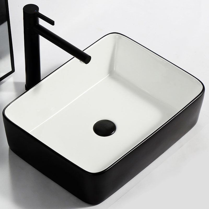 Modern Bathroom Sink Pop-Up Drain Rectangular Trough Sink without Faucet Clearhalo 'Bathroom Remodel & Bathroom Fixtures' 'Bathroom Sinks & Faucet Components' 'Bathroom Sinks' 'bathroom_sink' 'Home Improvement' 'home_improvement' 'home_improvement_bathroom_sink' 7241904