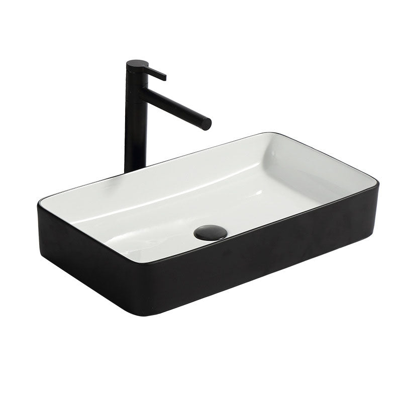 Modern Bathroom Sink Pop-Up Drain Rectangular Trough Sink without Faucet Clearhalo 'Bathroom Remodel & Bathroom Fixtures' 'Bathroom Sinks & Faucet Components' 'Bathroom Sinks' 'bathroom_sink' 'Home Improvement' 'home_improvement' 'home_improvement_bathroom_sink' 7241908