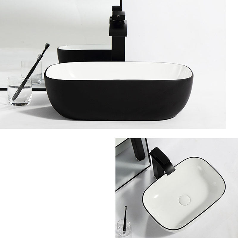 Modern Bathroom Sink Pop-Up Drain Rectangular Trough Sink without Faucet Clearhalo 'Bathroom Remodel & Bathroom Fixtures' 'Bathroom Sinks & Faucet Components' 'Bathroom Sinks' 'bathroom_sink' 'Home Improvement' 'home_improvement' 'home_improvement_bathroom_sink' 7241910
