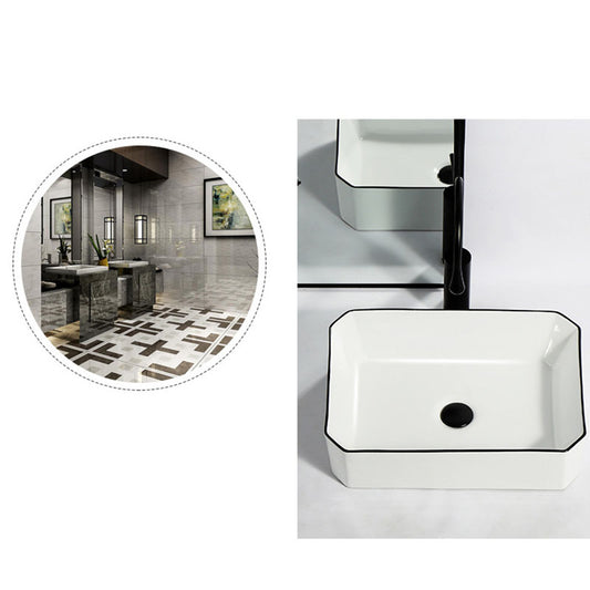 Modern Bathroom Sink Pop-Up Drain Rectangular Trough Sink without Faucet Clearhalo 'Bathroom Remodel & Bathroom Fixtures' 'Bathroom Sinks & Faucet Components' 'Bathroom Sinks' 'bathroom_sink' 'Home Improvement' 'home_improvement' 'home_improvement_bathroom_sink' 7241911