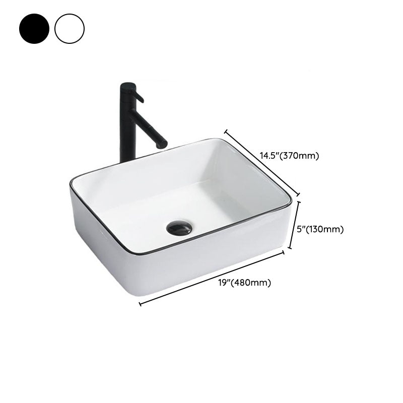 Modern Bathroom Sink Pop-Up Drain Rectangular Trough Sink without Faucet Clearhalo 'Bathroom Remodel & Bathroom Fixtures' 'Bathroom Sinks & Faucet Components' 'Bathroom Sinks' 'bathroom_sink' 'Home Improvement' 'home_improvement' 'home_improvement_bathroom_sink' 7241939