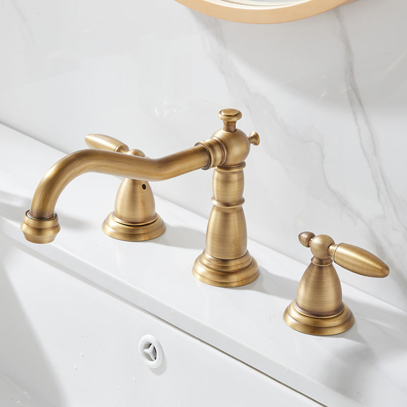 Glam Vessel Faucet 3 Holes Lever Handle Bathroom Vessel Faucet Clearhalo 'Bathroom Remodel & Bathroom Fixtures' 'Bathroom Sink Faucets' 'Bathroom Sinks & Faucet Components' 'bathroom_sink_faucets' 'Home Improvement' 'home_improvement' 'home_improvement_bathroom_sink_faucets' 7241986