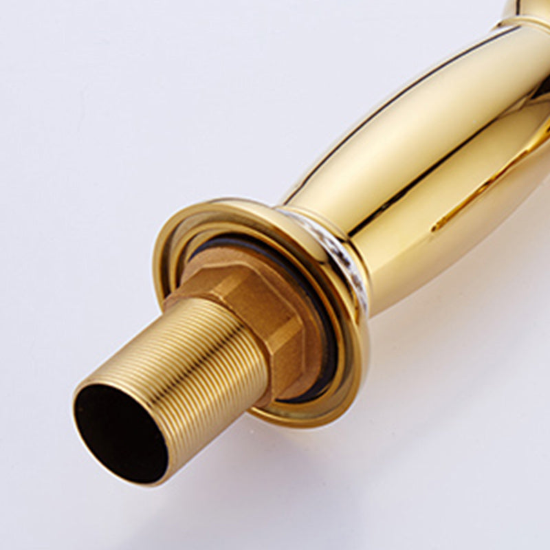 Glam Vessel Faucet Swivel Spout Lever Handle Bathroom Vessel Faucet Clearhalo 'Bathroom Remodel & Bathroom Fixtures' 'Bathroom Sink Faucets' 'Bathroom Sinks & Faucet Components' 'bathroom_sink_faucets' 'Home Improvement' 'home_improvement' 'home_improvement_bathroom_sink_faucets' 7241996