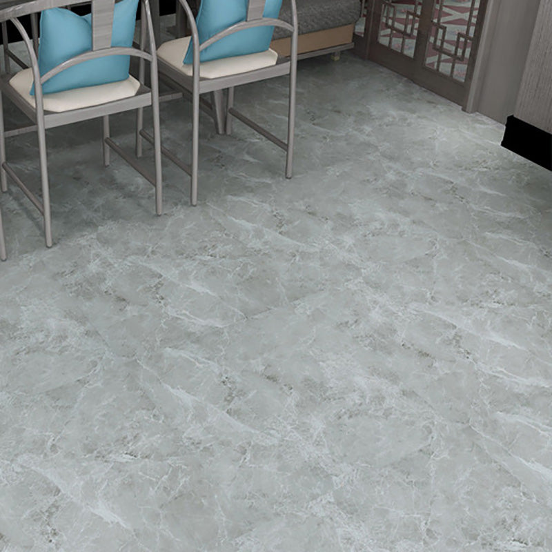 Modern Indoor Vinyl Flooring Marble Print Square PVC Vinyl Flooring Light Gray Clearhalo 'Flooring 'Home Improvement' 'home_improvement' 'home_improvement_vinyl_flooring' 'Vinyl Flooring' 'vinyl_flooring' Walls and Ceiling' 7242236