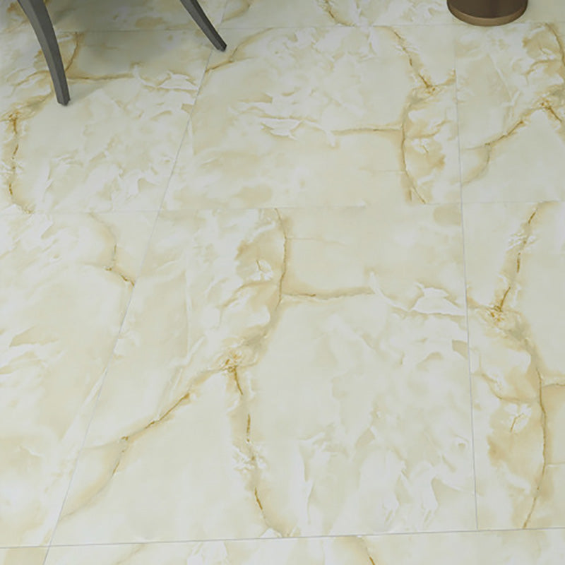 Modern Indoor Vinyl Flooring Marble Print Square PVC Vinyl Flooring Light Yellow Clearhalo 'Flooring 'Home Improvement' 'home_improvement' 'home_improvement_vinyl_flooring' 'Vinyl Flooring' 'vinyl_flooring' Walls and Ceiling' 7242238