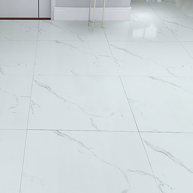 Modern Indoor Vinyl Flooring Marble Print Square PVC Vinyl Flooring Milky White Clearhalo 'Flooring 'Home Improvement' 'home_improvement' 'home_improvement_vinyl_flooring' 'Vinyl Flooring' 'vinyl_flooring' Walls and Ceiling' 7242241