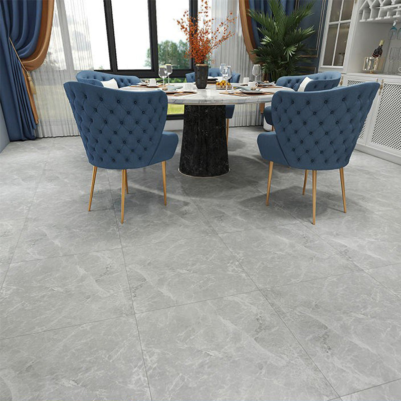 Home Indoor Vinyl Floor Peel and Stick Marble Print Square PVC Flooring Light Gray Clearhalo 'Flooring 'Home Improvement' 'home_improvement' 'home_improvement_vinyl_flooring' 'Vinyl Flooring' 'vinyl_flooring' Walls and Ceiling' 7242294