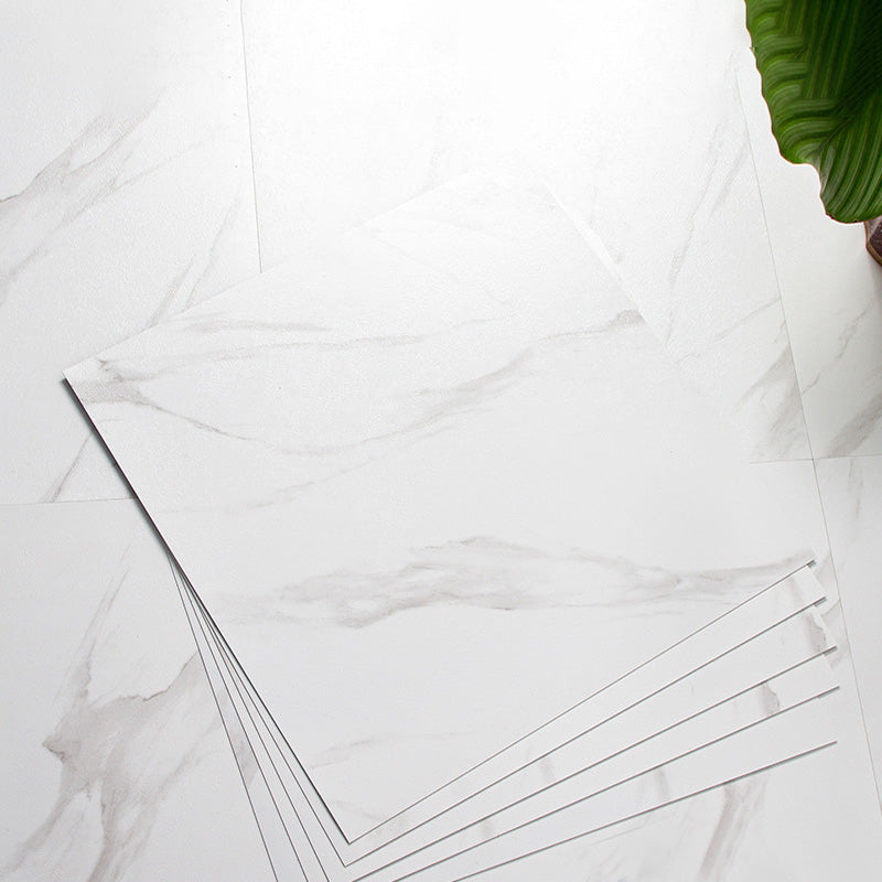Home Indoor Vinyl Floor Peel and Stick Marble Print Square PVC Flooring Cream Clearhalo 'Flooring 'Home Improvement' 'home_improvement' 'home_improvement_vinyl_flooring' 'Vinyl Flooring' 'vinyl_flooring' Walls and Ceiling' 7242297
