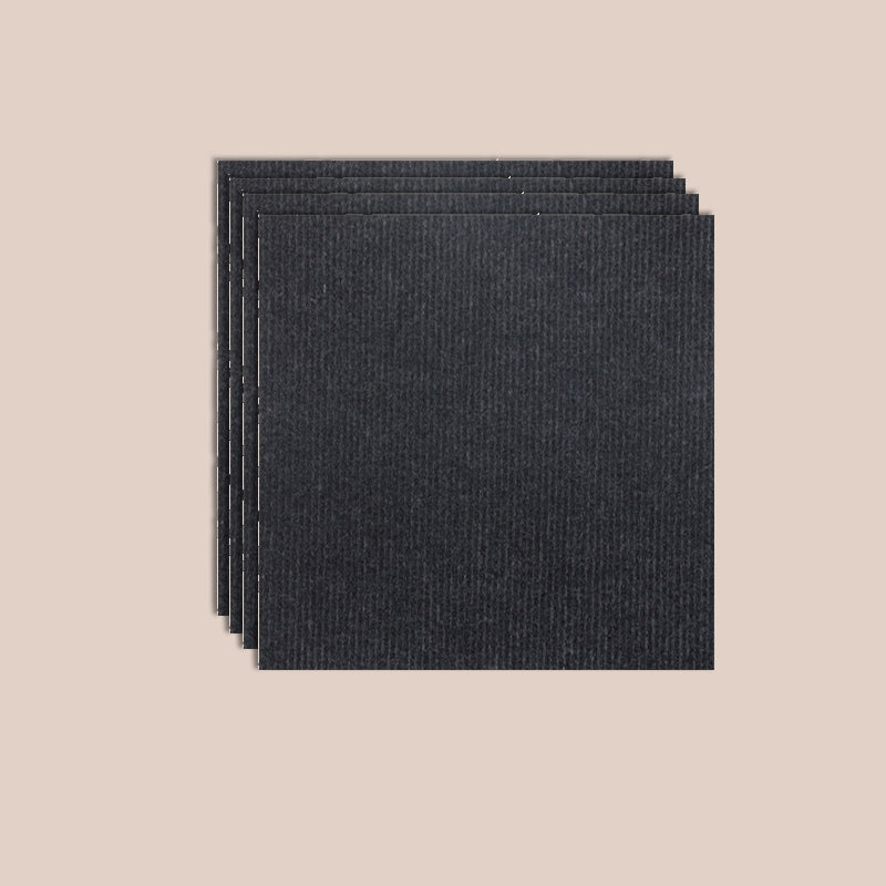 Modern Carpet Tiles Color Block Stain Resistant Carpet Tiles Black Clearhalo 'Carpet Tiles & Carpet Squares' 'carpet_tiles_carpet_squares' 'Flooring 'Home Improvement' 'home_improvement' 'home_improvement_carpet_tiles_carpet_squares' Walls and Ceiling' 7242325