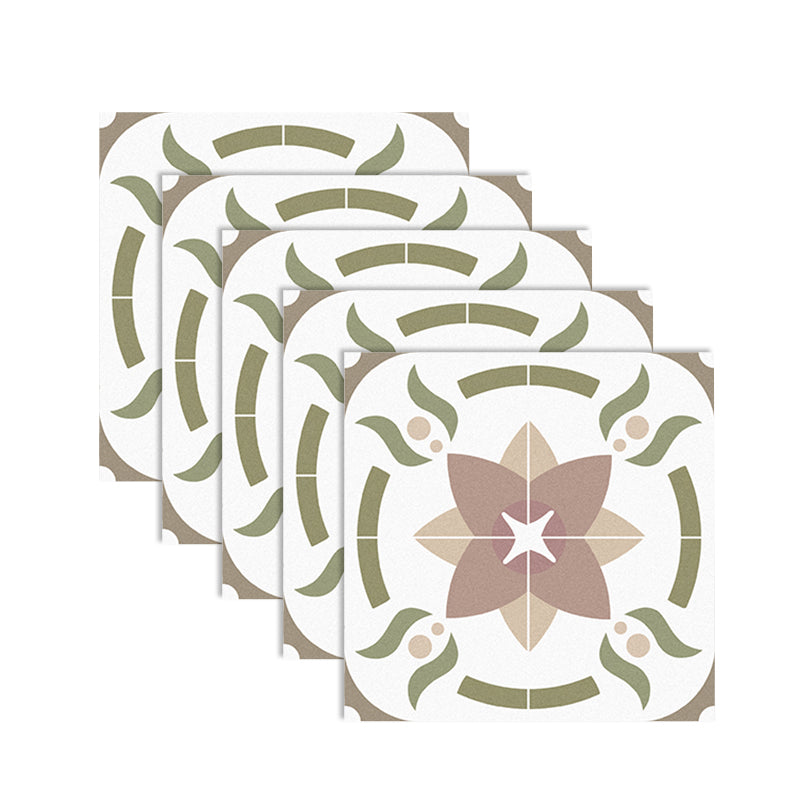 Beige Tone Peel & Stick Tile Square Pattern Printing Single Tile White Clearhalo 'Flooring 'Home Improvement' 'home_improvement' 'home_improvement_peel_stick_blacksplash' 'Peel & Stick Backsplash Tile' 'peel_stick_blacksplash' 'Walls & Ceilings' Walls and Ceiling' 7242361