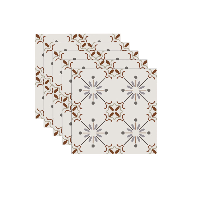 Beige Tone Peel & Stick Tile Square Pattern Printing Single Tile Light Brown Clearhalo 'Flooring 'Home Improvement' 'home_improvement' 'home_improvement_peel_stick_blacksplash' 'Peel & Stick Backsplash Tile' 'peel_stick_blacksplash' 'Walls & Ceilings' Walls and Ceiling' 7242365