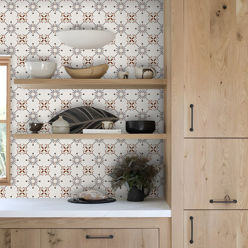 Beige Tone Peel & Stick Tile Square Pattern Printing Single Tile Clearhalo 'Flooring 'Home Improvement' 'home_improvement' 'home_improvement_peel_stick_blacksplash' 'Peel & Stick Backsplash Tile' 'peel_stick_blacksplash' 'Walls & Ceilings' Walls and Ceiling' 7242370