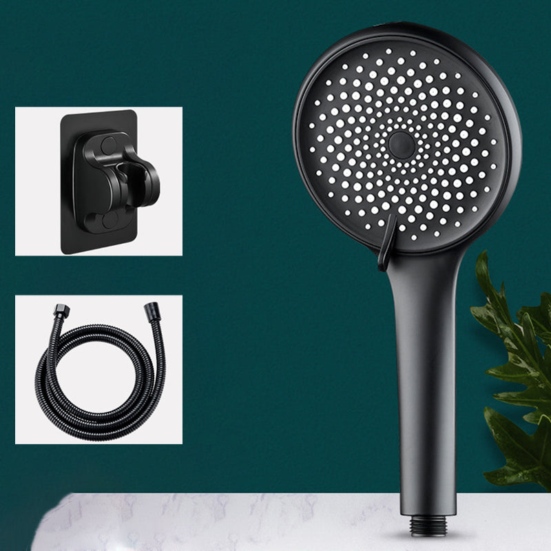 Plastic Handheld Shower Head Adjustable Spray Pattern Shower Head Matte Black Shower Heads & Hose & Wall pedestal Clearhalo 'Bathroom Remodel & Bathroom Fixtures' 'Home Improvement' 'home_improvement' 'home_improvement_shower_heads' 'Shower Heads' 'shower_heads' 'Showers & Bathtubs Plumbing' 'Showers & Bathtubs' 7242536