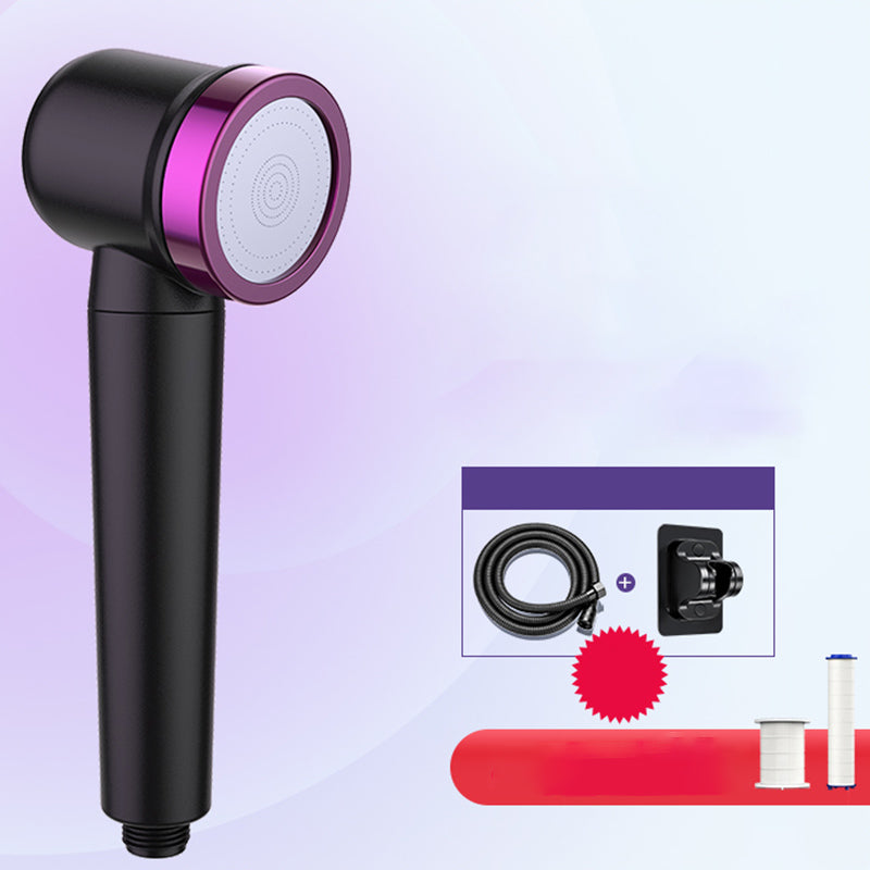 Water Filtration Shower Head Standard Spray Pattern Handheld Shower Head Black Shower & 59" Hose & Wall Seat Clearhalo 'Bathroom Remodel & Bathroom Fixtures' 'Home Improvement' 'home_improvement' 'home_improvement_shower_heads' 'Shower Heads' 'shower_heads' 'Showers & Bathtubs Plumbing' 'Showers & Bathtubs' 7242562