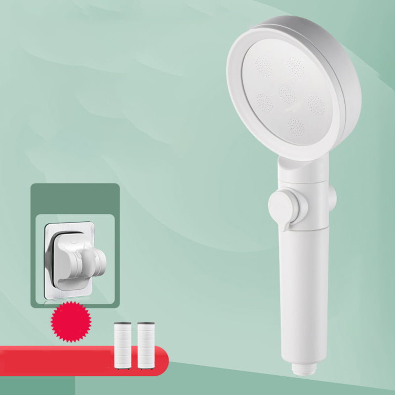 Handheld Shower Head Adjustable Spray Pattern White Round Shower Head White Shower & Bracket Clearhalo 'Bathroom Remodel & Bathroom Fixtures' 'Home Improvement' 'home_improvement' 'home_improvement_shower_heads' 'Shower Heads' 'shower_heads' 'Showers & Bathtubs Plumbing' 'Showers & Bathtubs' 7242570