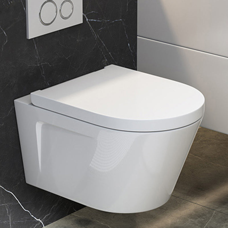 Contemporary Wall Hung Flush Toilet Ceramic Urine Toilet with Seat for Washroom 15"L x 21"W x 11"H Toilet with High Tanker Clearhalo 'Bathroom Remodel & Bathroom Fixtures' 'Home Improvement' 'home_improvement' 'home_improvement_toilets' 'Toilets & Bidets' 'Toilets' 7242887