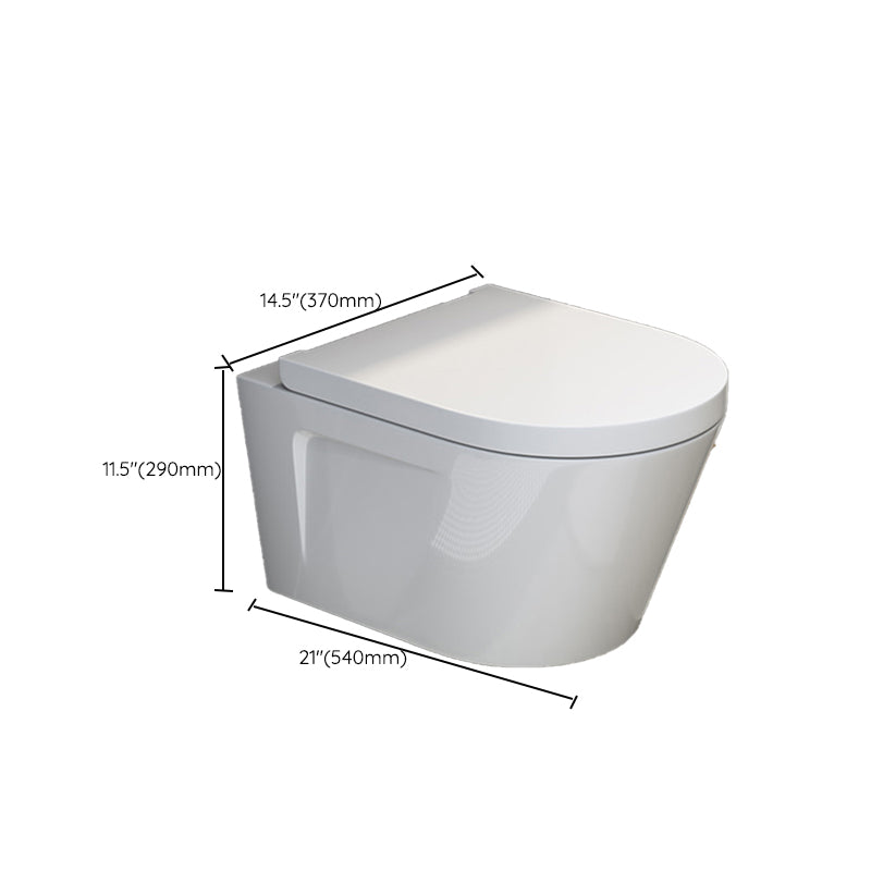 Contemporary Wall Hung Flush Toilet Ceramic Urine Toilet with Seat for Washroom Clearhalo 'Bathroom Remodel & Bathroom Fixtures' 'Home Improvement' 'home_improvement' 'home_improvement_toilets' 'Toilets & Bidets' 'Toilets' 7242899