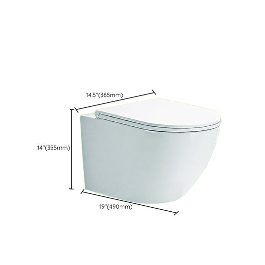 Contemporary Wall Hung Flush Toilet Ceramic Urine Toilet with Seat for Bathroom Clearhalo 'Bathroom Remodel & Bathroom Fixtures' 'Home Improvement' 'home_improvement' 'home_improvement_toilets' 'Toilets & Bidets' 'Toilets' 7242931