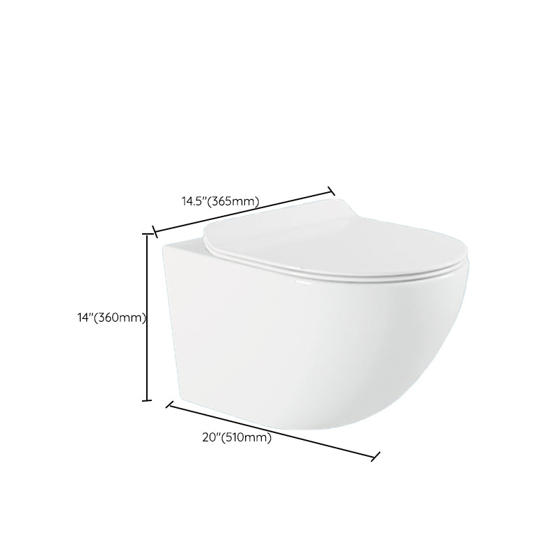 Contemporary Wall Hung Flush Toilet Ceramic Urine Toilet with Seat for Bathroom Clearhalo 'Bathroom Remodel & Bathroom Fixtures' 'Home Improvement' 'home_improvement' 'home_improvement_toilets' 'Toilets & Bidets' 'Toilets' 7242932