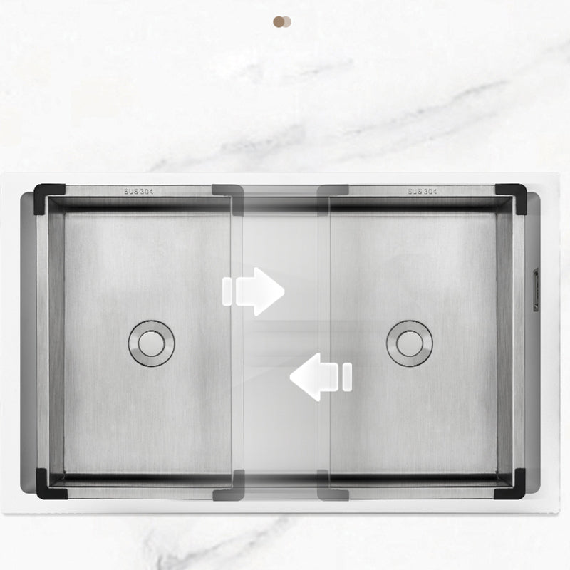 Single Bowl Kitchen Sink Stainless Steel Kitchen Sink with Drain Strainer Kit Clearhalo 'Home Improvement' 'home_improvement' 'home_improvement_kitchen_sinks' 'Kitchen Remodel & Kitchen Fixtures' 'Kitchen Sinks & Faucet Components' 'Kitchen Sinks' 'kitchen_sinks' 7243904