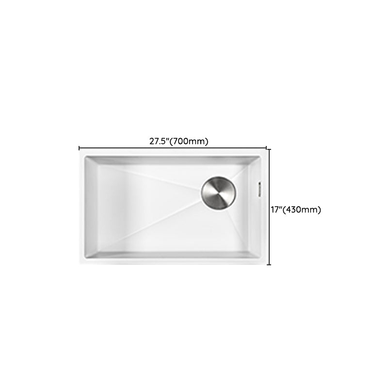 Single Bowl Kitchen Sink Stainless Steel Kitchen Sink with Drain Strainer Kit Clearhalo 'Home Improvement' 'home_improvement' 'home_improvement_kitchen_sinks' 'Kitchen Remodel & Kitchen Fixtures' 'Kitchen Sinks & Faucet Components' 'Kitchen Sinks' 'kitchen_sinks' 7243906